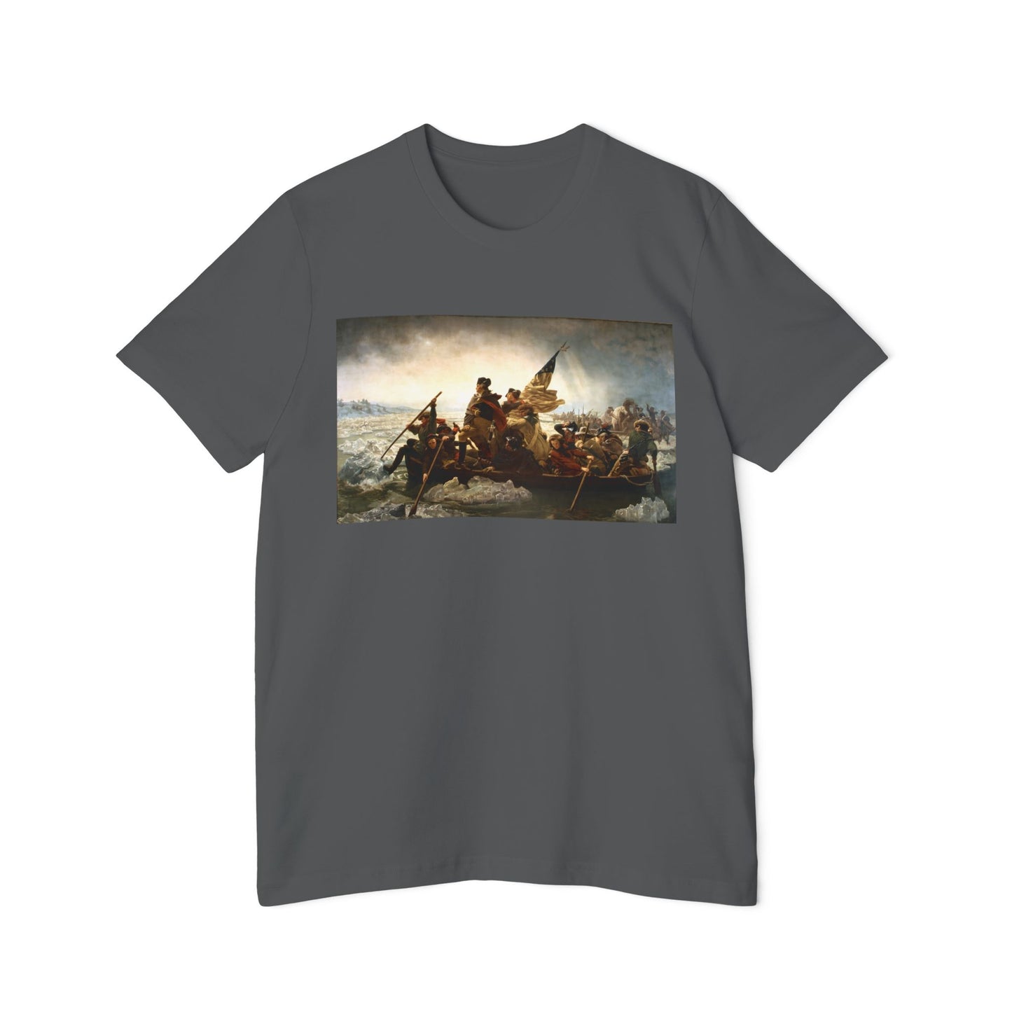 George Washington's Crossing of the Delaware River Emanuel Leutze Painting Graphic Unisex 100% Cotton Made in USA T-Shirt