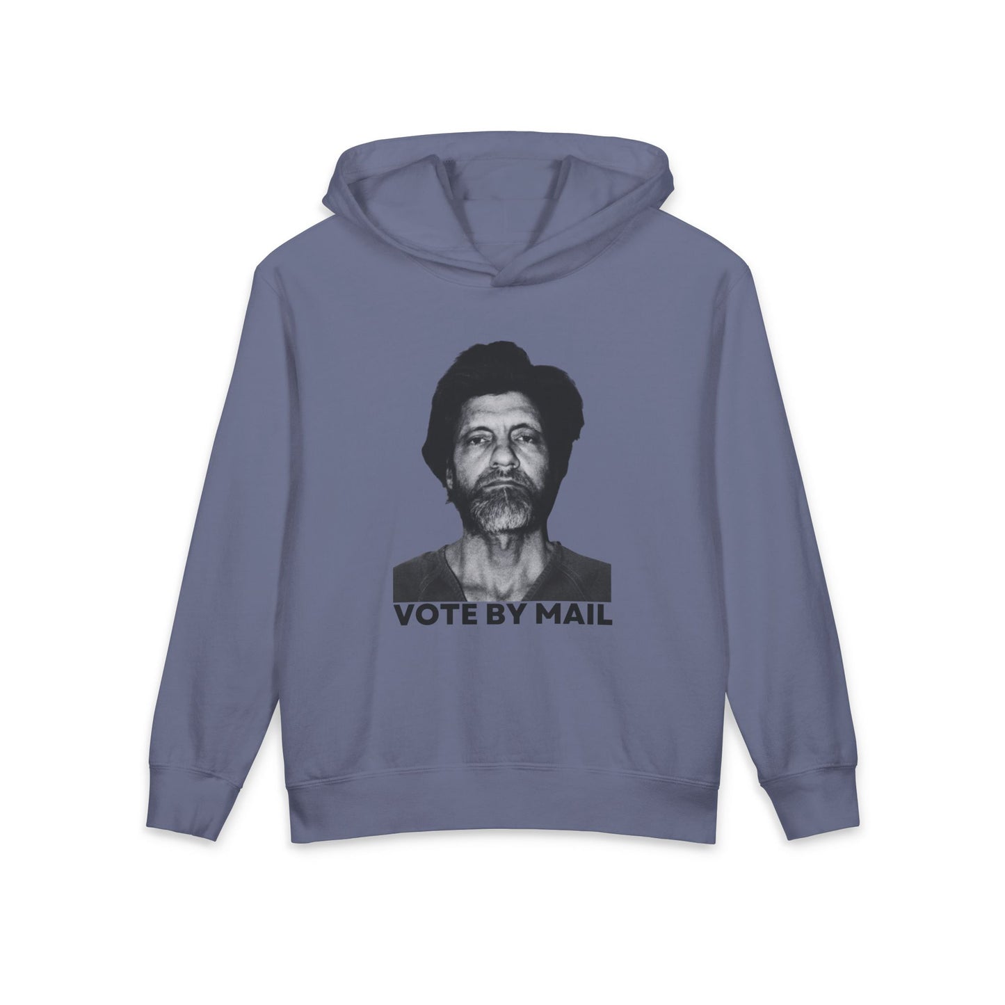 Ted Kaczynski Vote By Mail Meme Graphic Kids Hooded Sweatshirt Comfort Colors 1467Y Hoodie