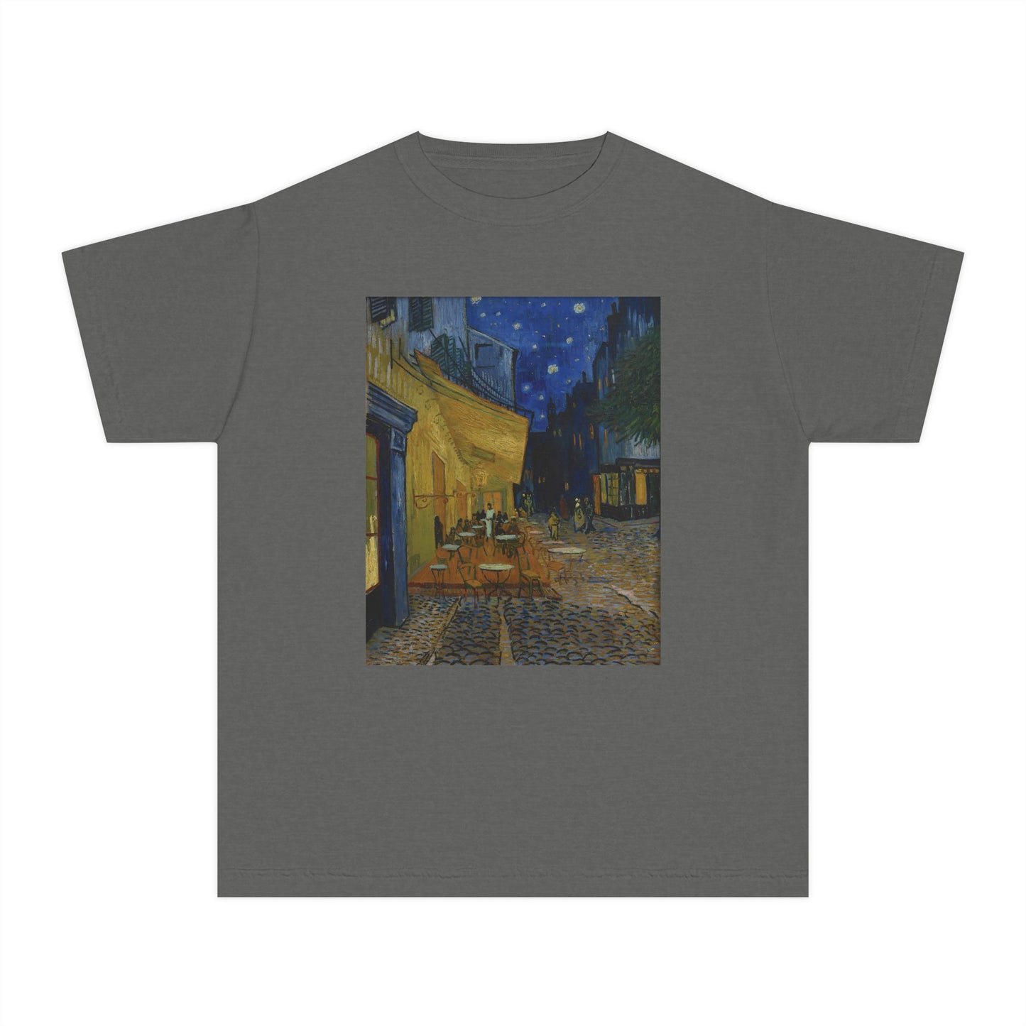 Cafe Terrace at Night Vincent Van Gogh Art Famous Painting Graphic Kids T-Shirt Comfort Colors 9018