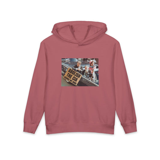 Abolish The CIA Change My Mind JFK Assassination Meme Graphic Kids Hooded Sweatshirt Comfort Colors 1467Y Hoodie