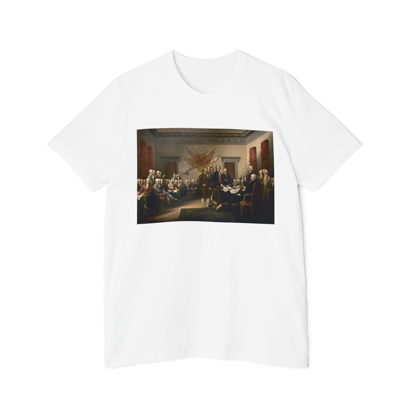 Declaration of Independence Painting John Trumbull 1776 Art Libertarian Graphic Unisex 100% Cotton Made in USA T-Shirt