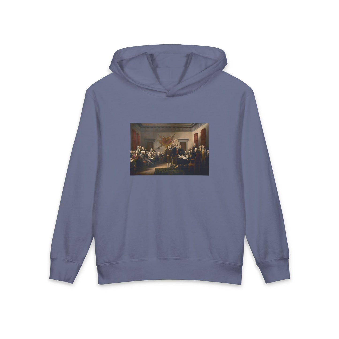 Declaration of Independence Painting John Trumbull 1776 Art Graphic Kids Hooded Sweatshirt Comfort Colors 1467Y Hoodie