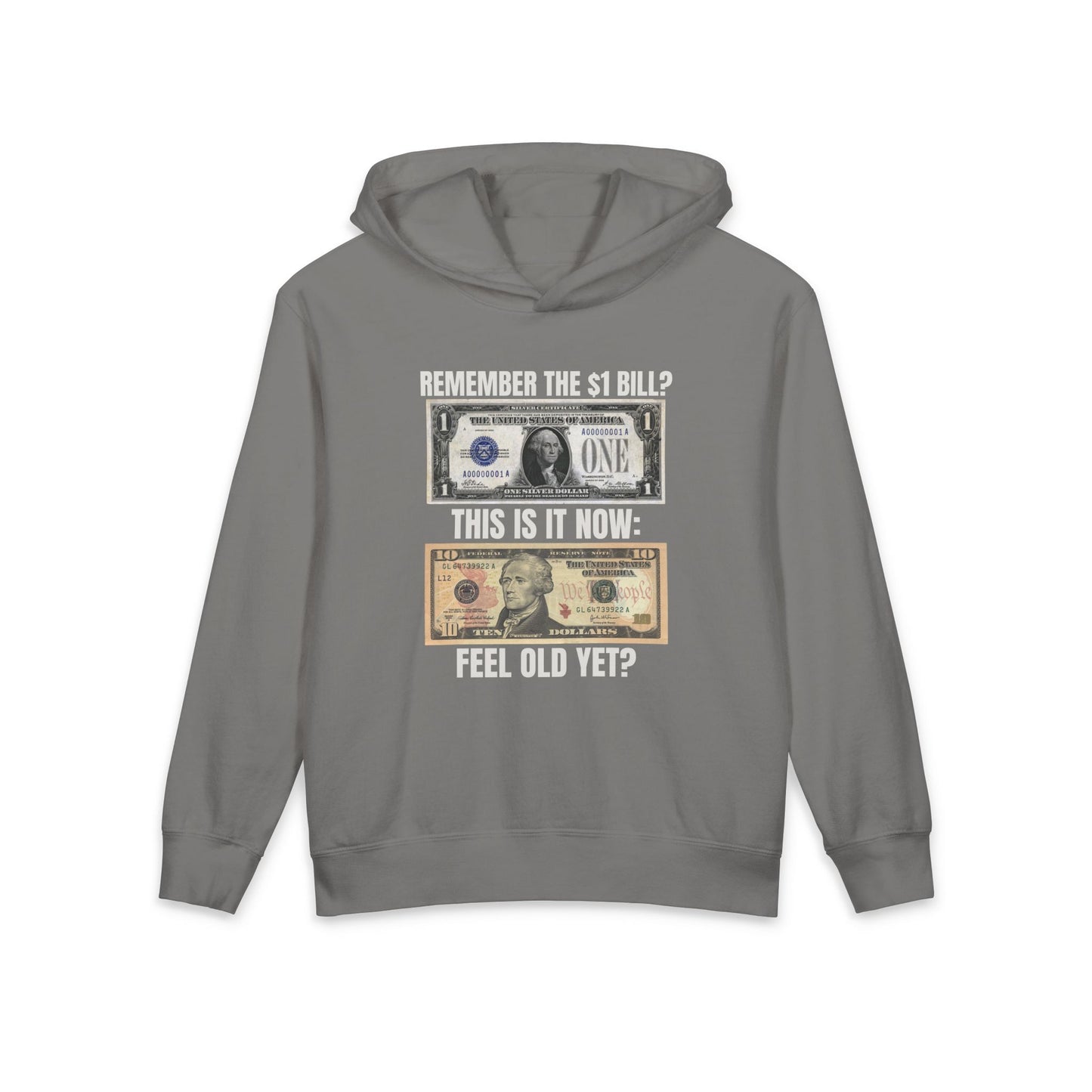 Remember the $1 Bill? This is It Now Feel Old Yet? Funny Meme Graphic Kids Hooded Sweatshirt Comfort Colors 1467Y Hoodie