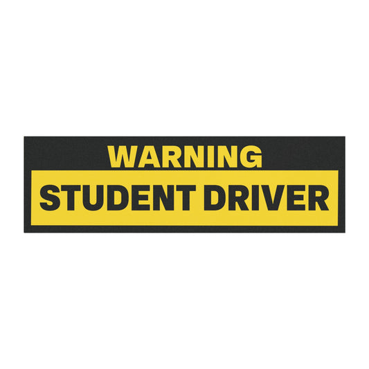 WARNING Student Driver Bumper Sticker Magnet Funny Magnetic Bumper Stickers Prank Gag Gift (Contains Plastic) 3x10"