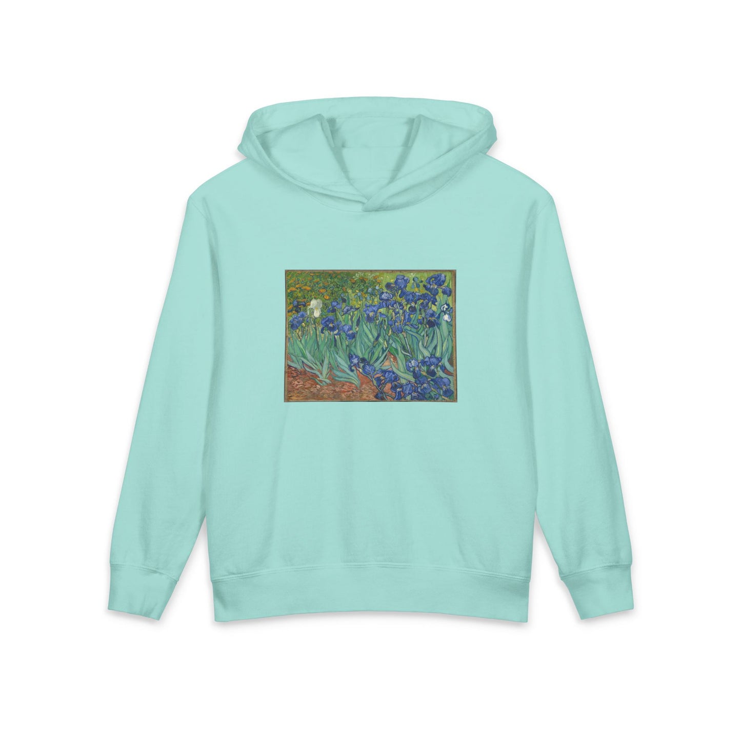 Irises Vincent Van Gogh Famous Painting Art Graphic Kids Hooded Sweatshirt Comfort Colors 1467Y Hoodie