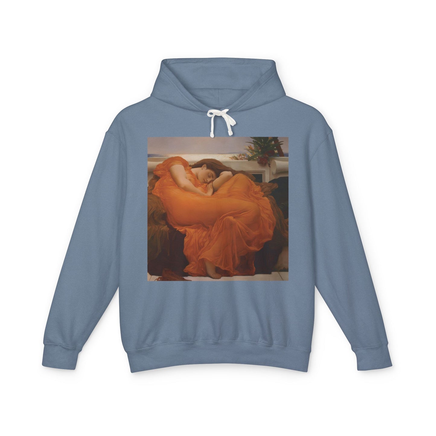 Flaming June Shirt Frederic Leighton Painting Art Graphic Unisex 100% Cotton Hoodie (Lightweight)