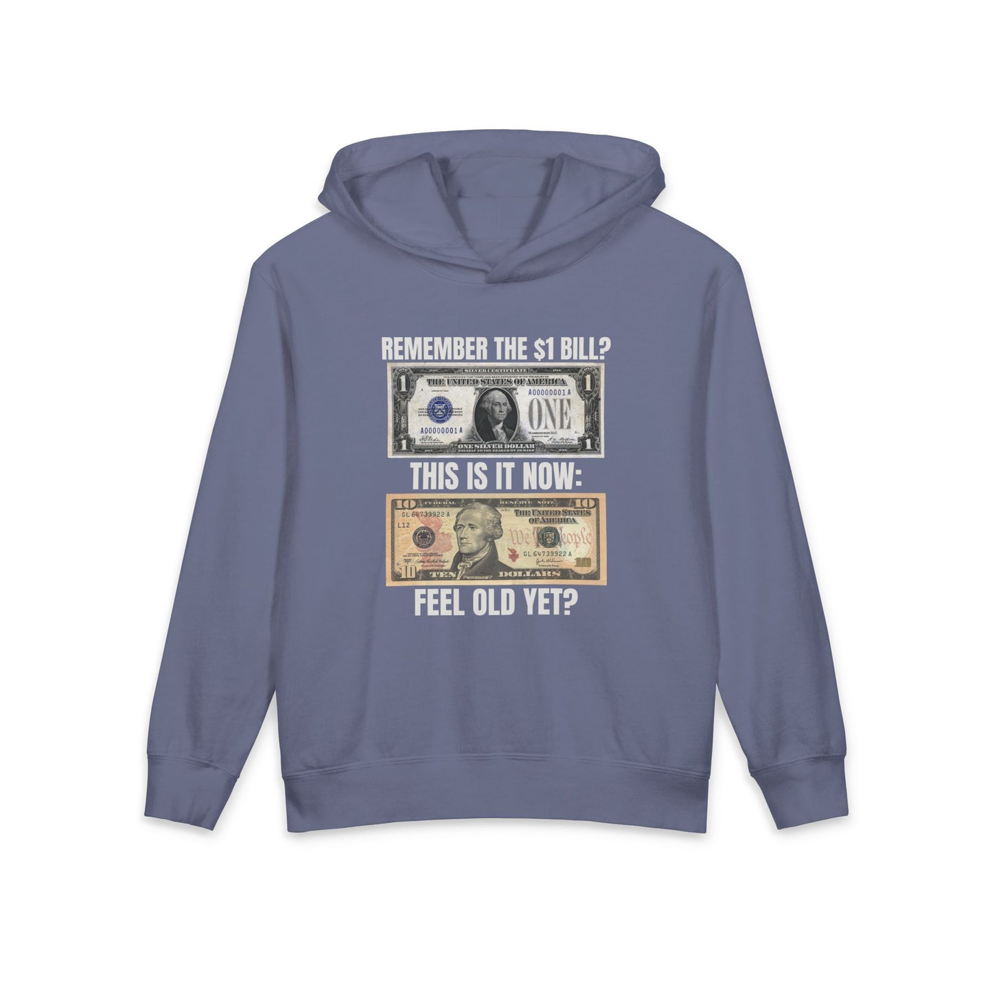 Remember the $1 Bill? This is It Now Feel Old Yet? Funny Meme Graphic Kids Hooded Sweatshirt Comfort Colors 1467Y Hoodie