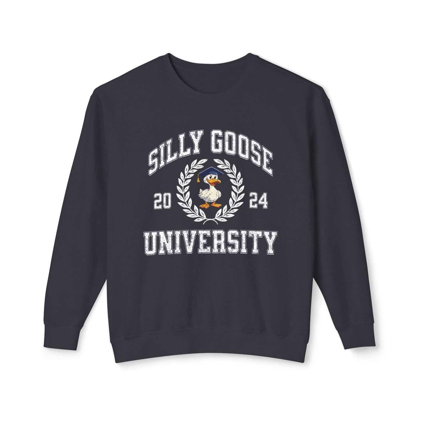 Silly Goose University Shirt Funny Meme Unisex 100% Cotton Sweatshirt (Lightweight)