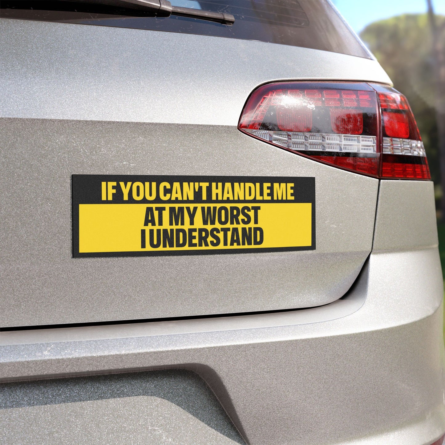 If You Can't Handle Me At My Worst I Understand Bumper Sticker Magnet Funny Magnetic Bumper Stickers (Contains Plastic) 3x10"