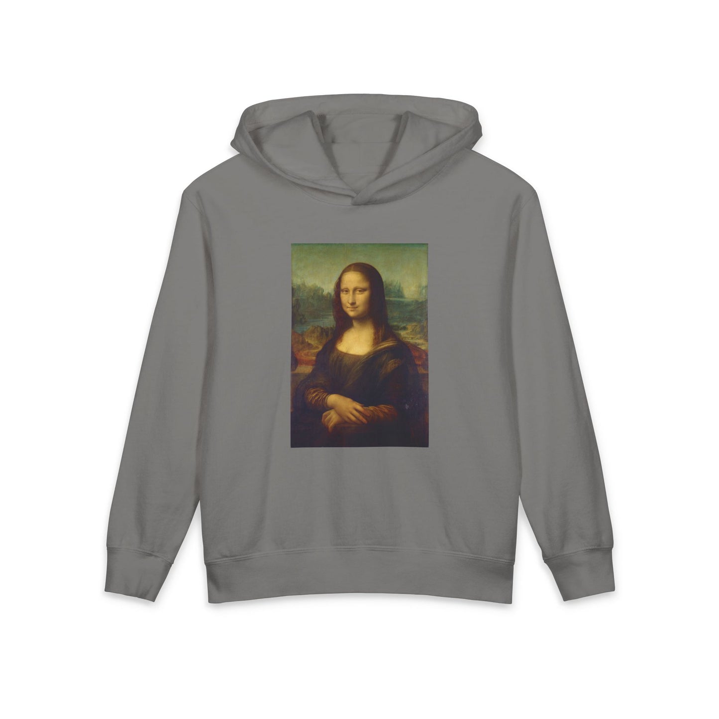 Mona Lisa Leonardo da Vinci Famous Painting Art Graphic Kids Hooded Sweatshirt Comfort Colors 1467Y Hoodie