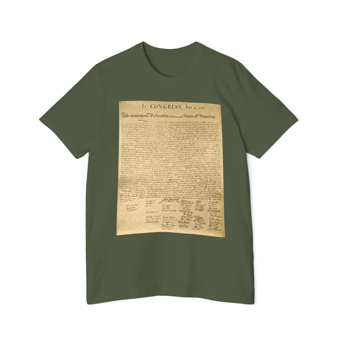 Declaration of Independence Shirt Unisex Made in USA T-Shirt