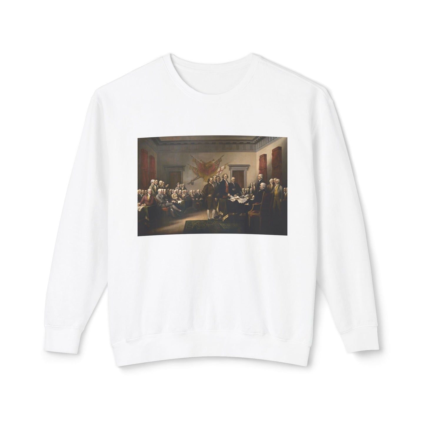 Declaration of Independence Painting John Trumbull 1776 Art Libertarian Graphic Unisex 100% Cotton Sweatshirt (Lightweight)