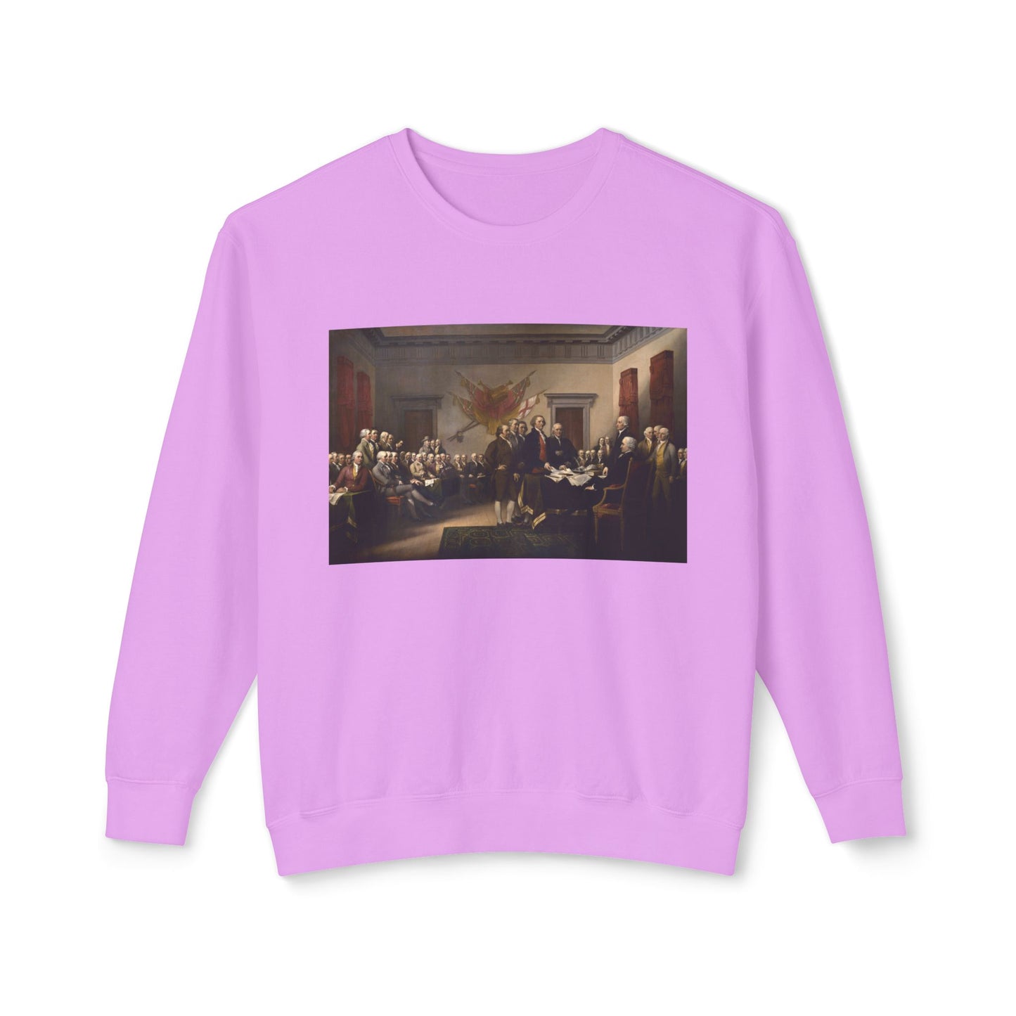 Declaration of Independence Painting John Trumbull 1776 Art Libertarian Graphic Unisex 100% Cotton Sweatshirt (Lightweight)