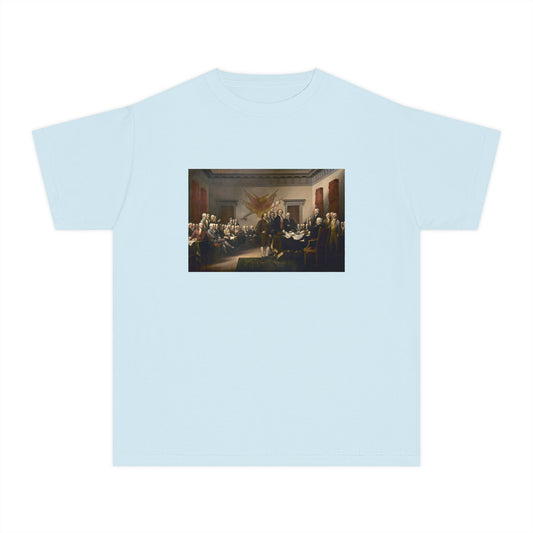 Declaration of Independence Painting John Trumbull 1776 Art Graphic Kids T-Shirt Comfort Colors 9018