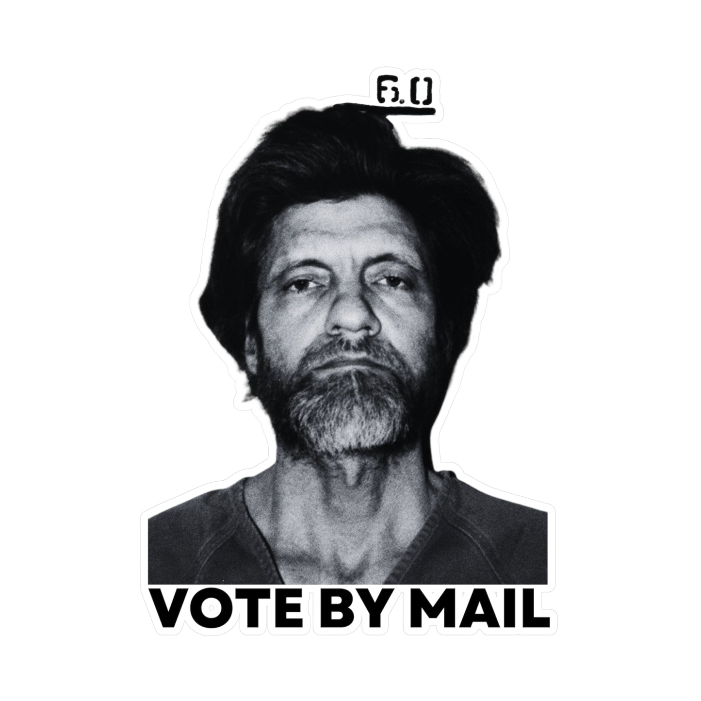 Ted Kaczynski Sticker Vote By Mail Meme Libertarian Stickers (Vinyl)