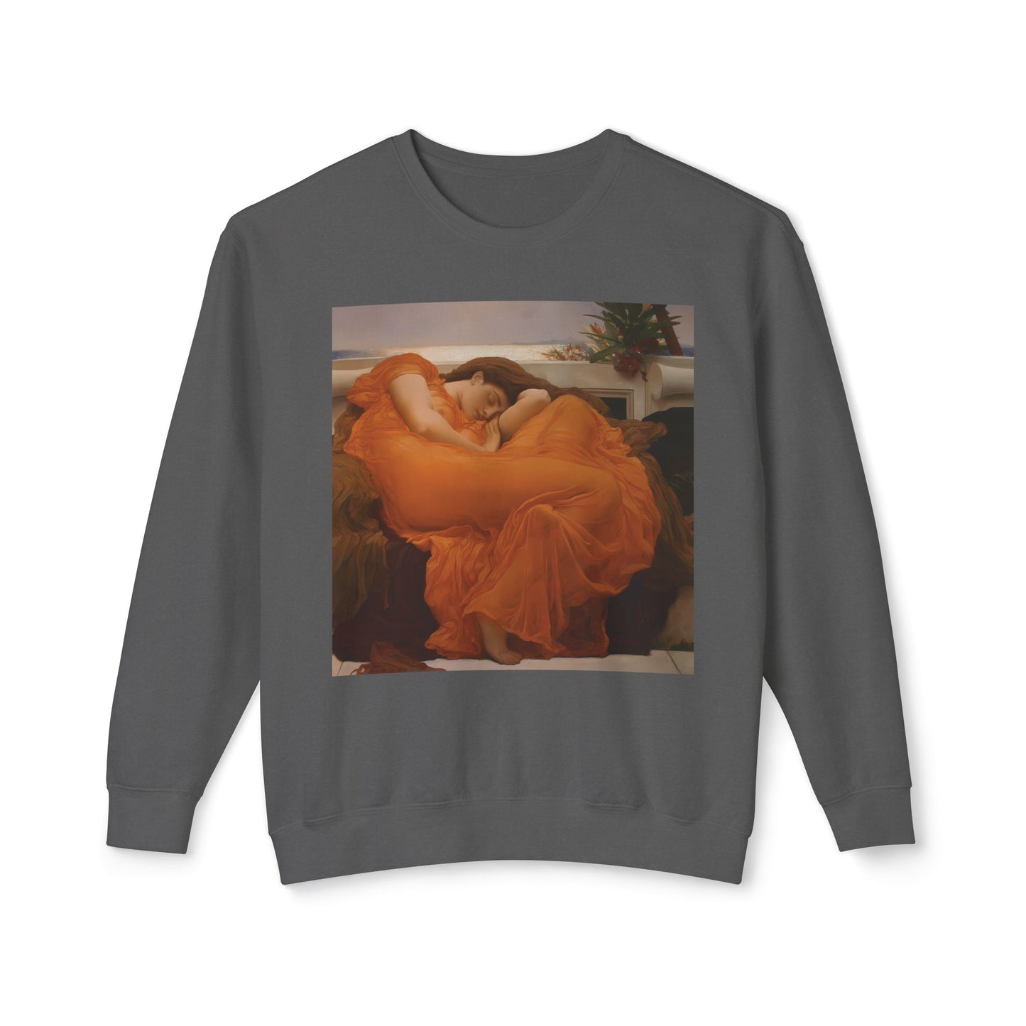 Flaming June Shirt Frederic Leighton Painting Art Graphic Unisex 100% Cotton Sweatshirt (Lightweight)