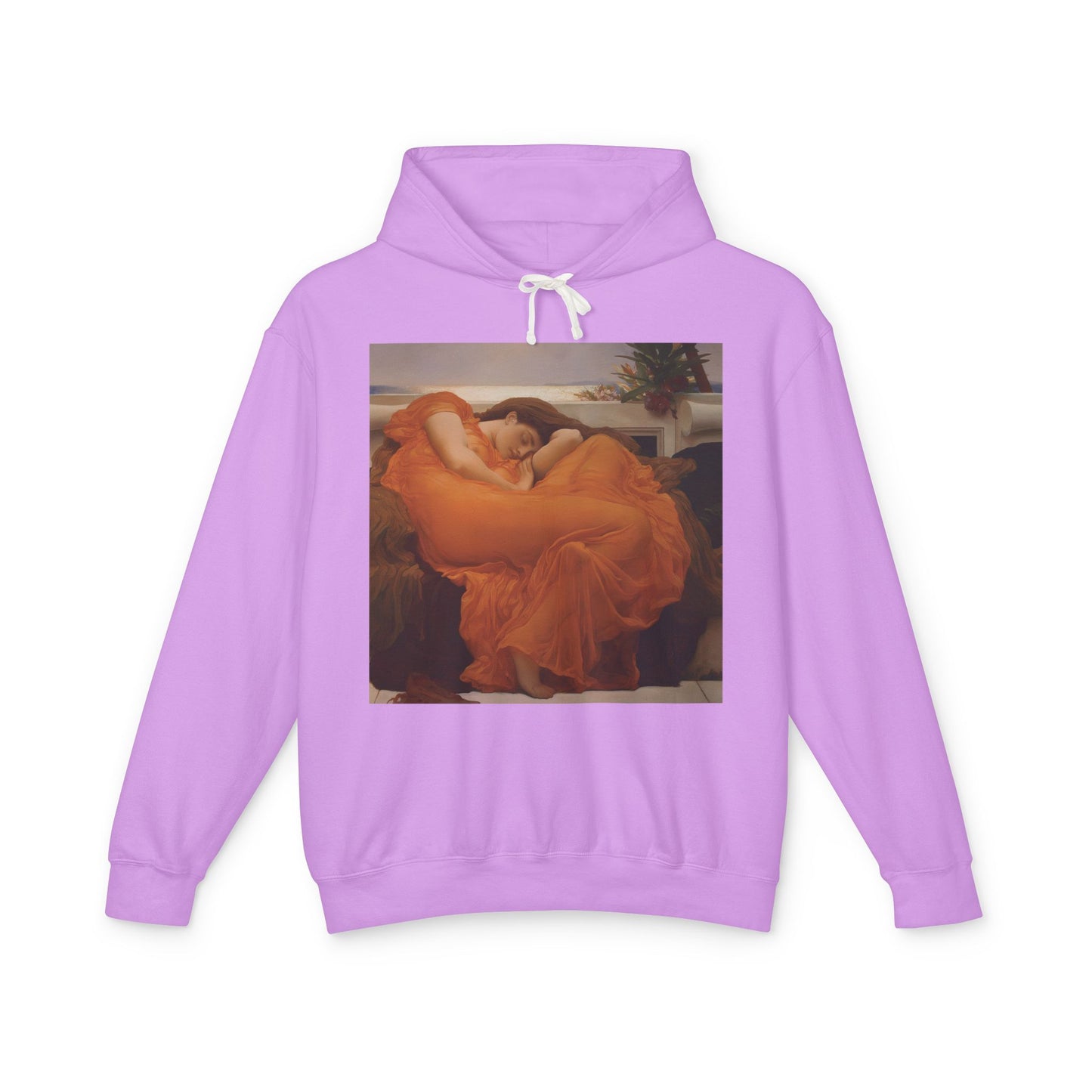 Flaming June Shirt Frederic Leighton Painting Art Graphic Unisex 100% Cotton Hoodie (Lightweight)