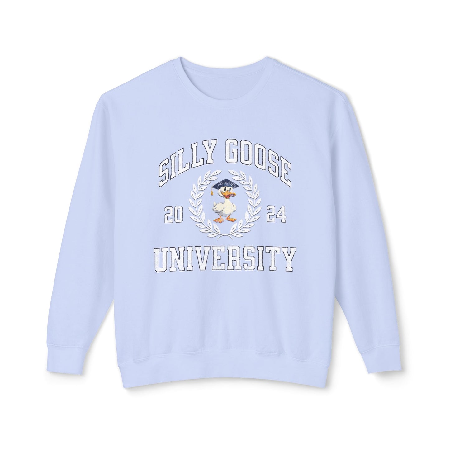 Silly Goose University Shirt Funny Meme Unisex 100% Cotton Sweatshirt (Lightweight)