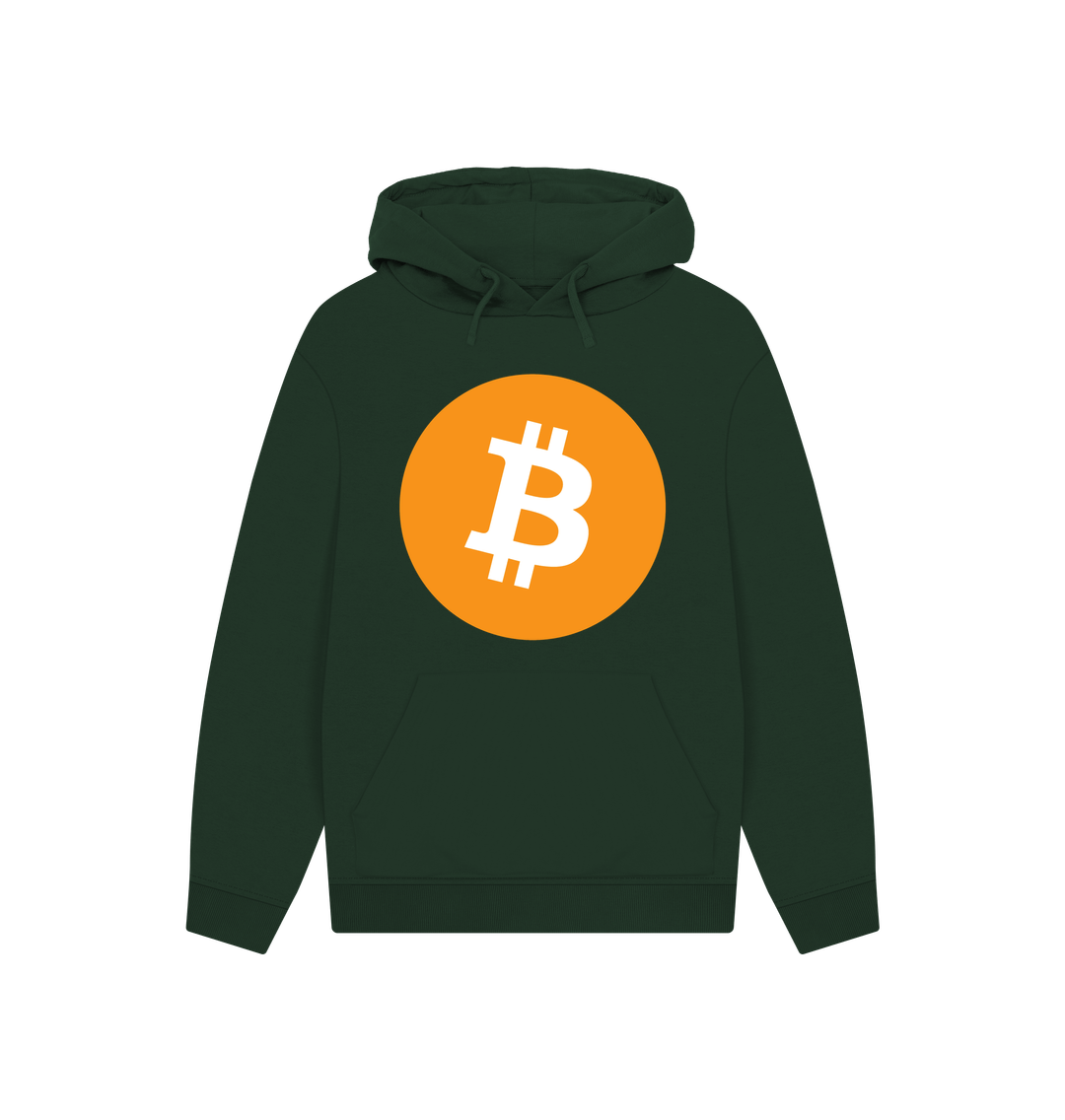 Evergreen Bitcoin Logo BTC 100% Organic Cotton Hoodie (Unisex)