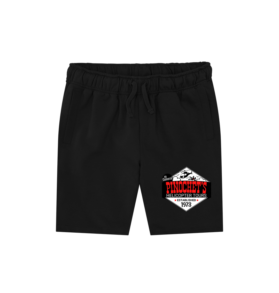 Black 100% Organic Cotton Pinochet's Helicopter Tours Shorts for Anti Communist Right Wingers Mi General Established 1973