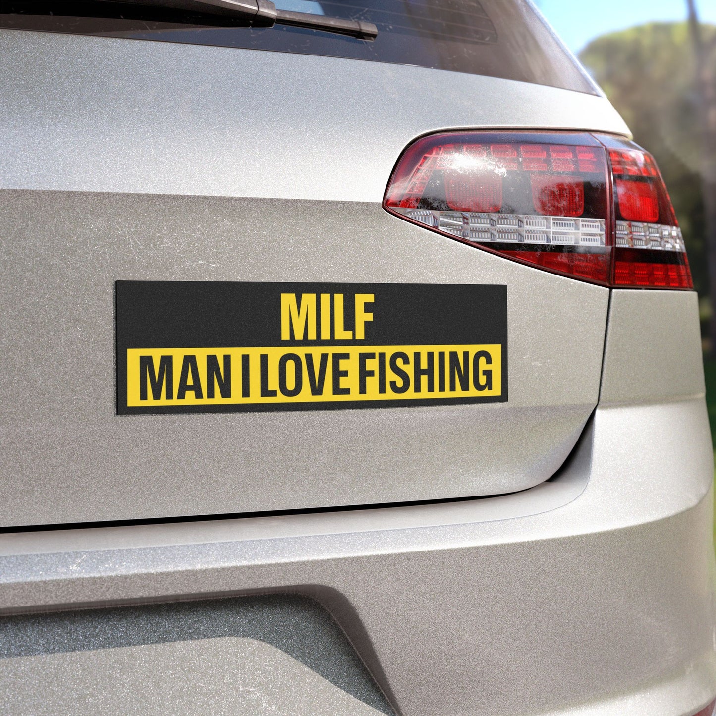 MILF Man I Love Fishing Bumper Sticker Magnet Funny Magnetic Bumper Stickers (Contains Plastic) 3x10"