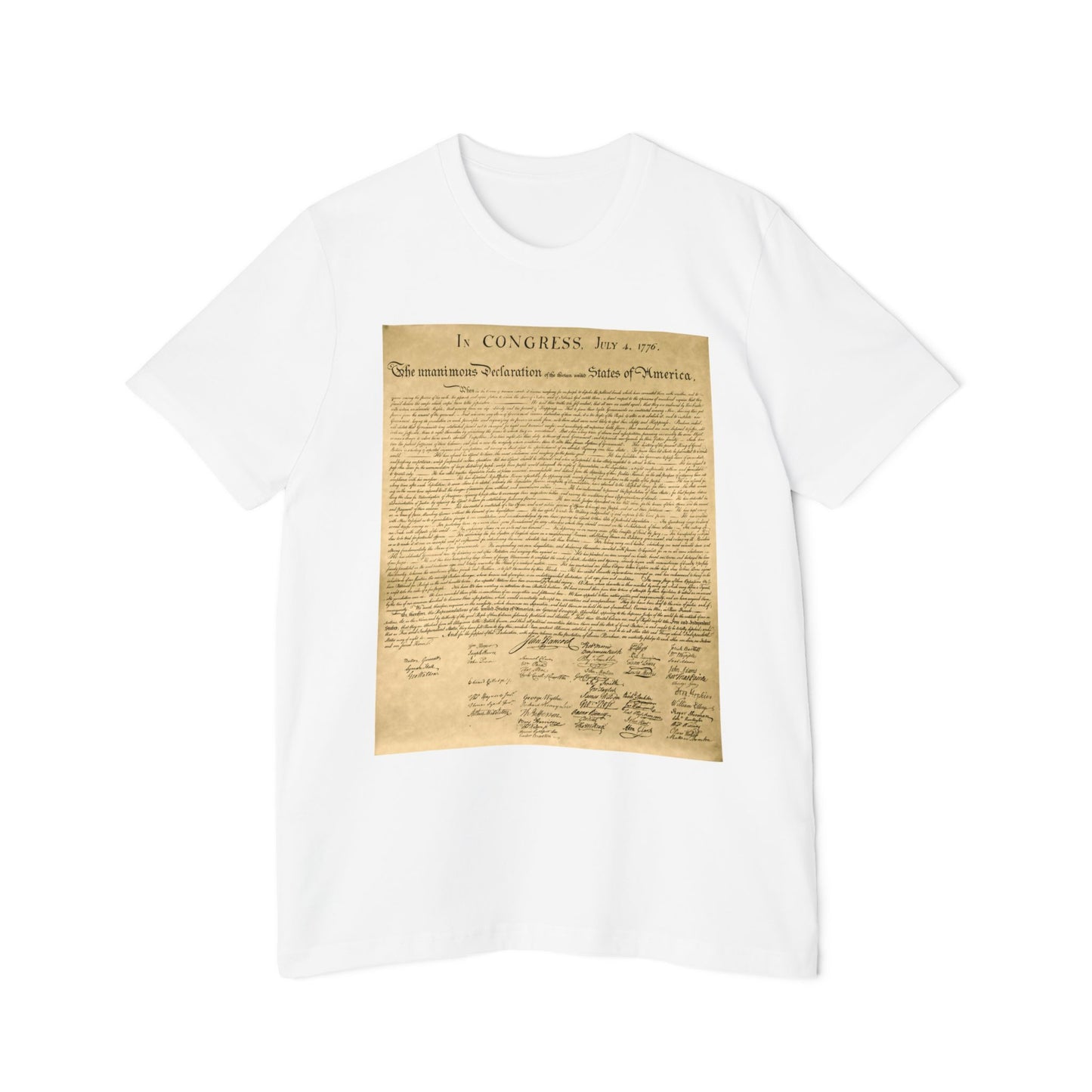 Declaration of Independence Shirt Unisex Made in USA T-Shirt