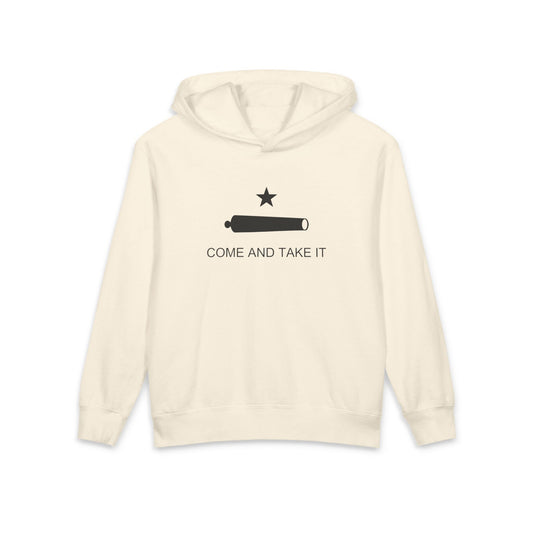 Come and Take It Battle of Gonzales Libertarian Meme Graphic Kids Hooded Sweatshirt Comfort Colors 1467Y Hoodie