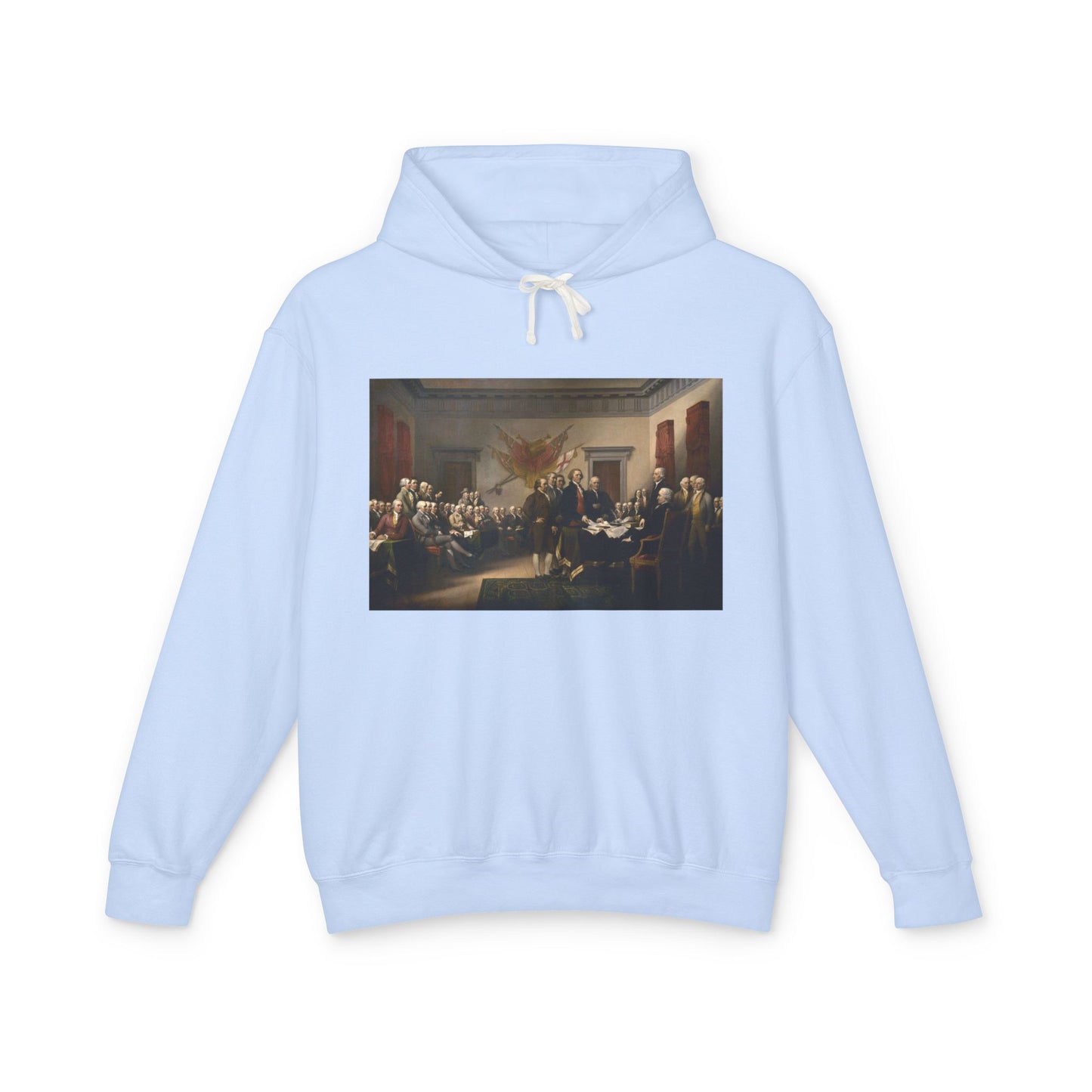 Declaration of Independence Painting John Trumbull 1776 Art Libertarian Graphic Unisex 100% Cotton Hoodie (Lightweight)