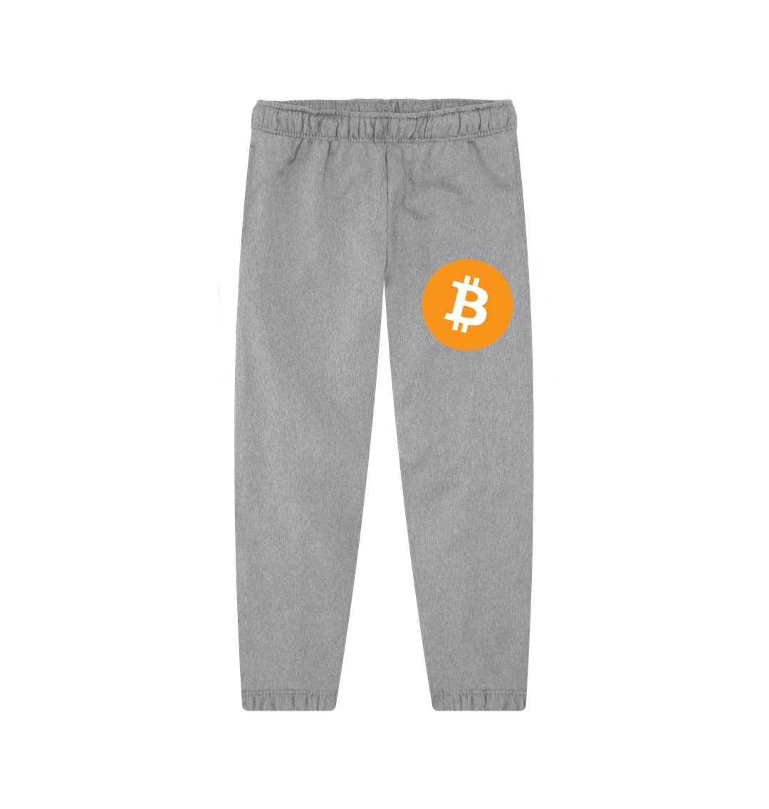 Athletic Grey Bitcoin Logo BTC 100% Organic Cotton Sweatpants (Unisex)