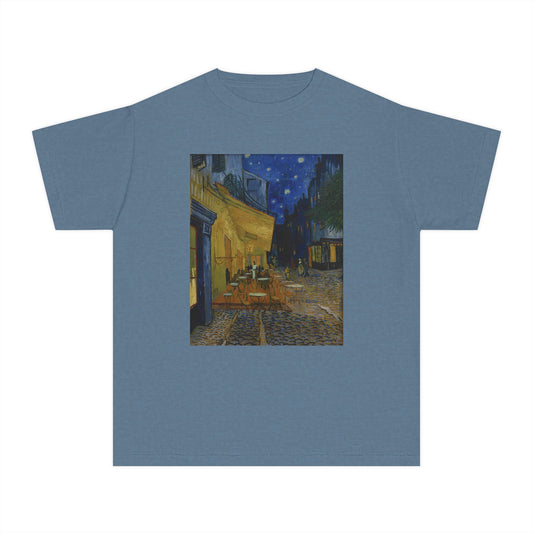 Cafe Terrace at Night Vincent Van Gogh Art Famous Painting Graphic Kids T-Shirt Comfort Colors 9018