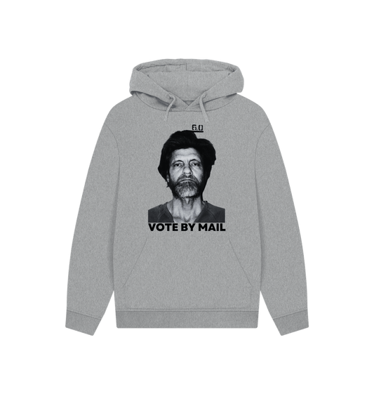 Athletic Grey Vote By Mail Ted Kaczynski Meme Graphic 100% Organic Cotton Hoodie (Unisex)