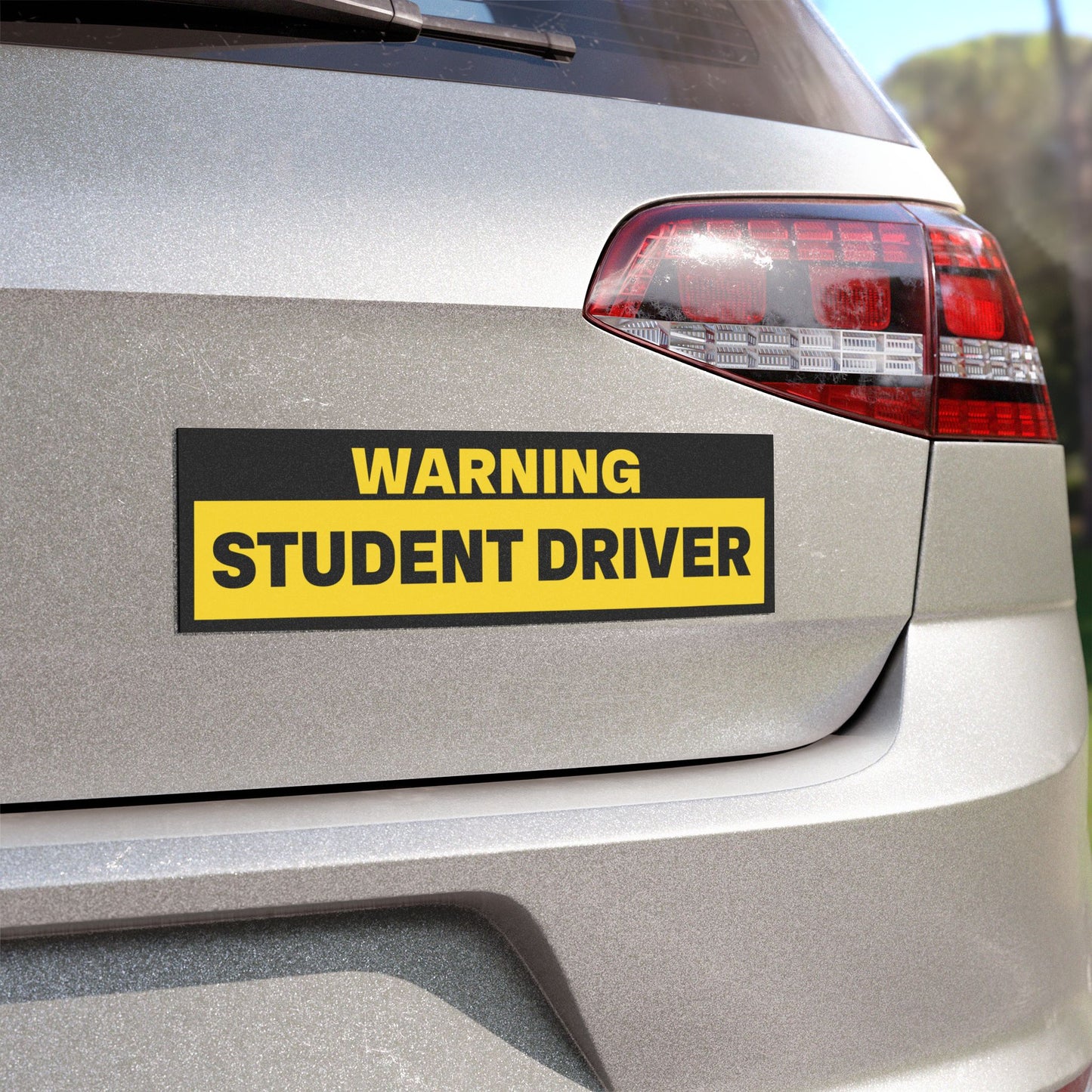 WARNING Student Driver Bumper Sticker Magnet Funny Magnetic Bumper Stickers Prank Gag Gift (Contains Plastic) 3x10"