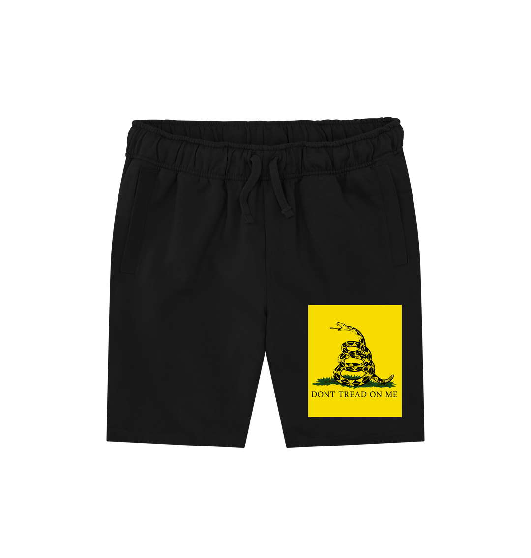 Black Don't Tread On Me Gadsden Flag 100% Organic Cotton Shorts