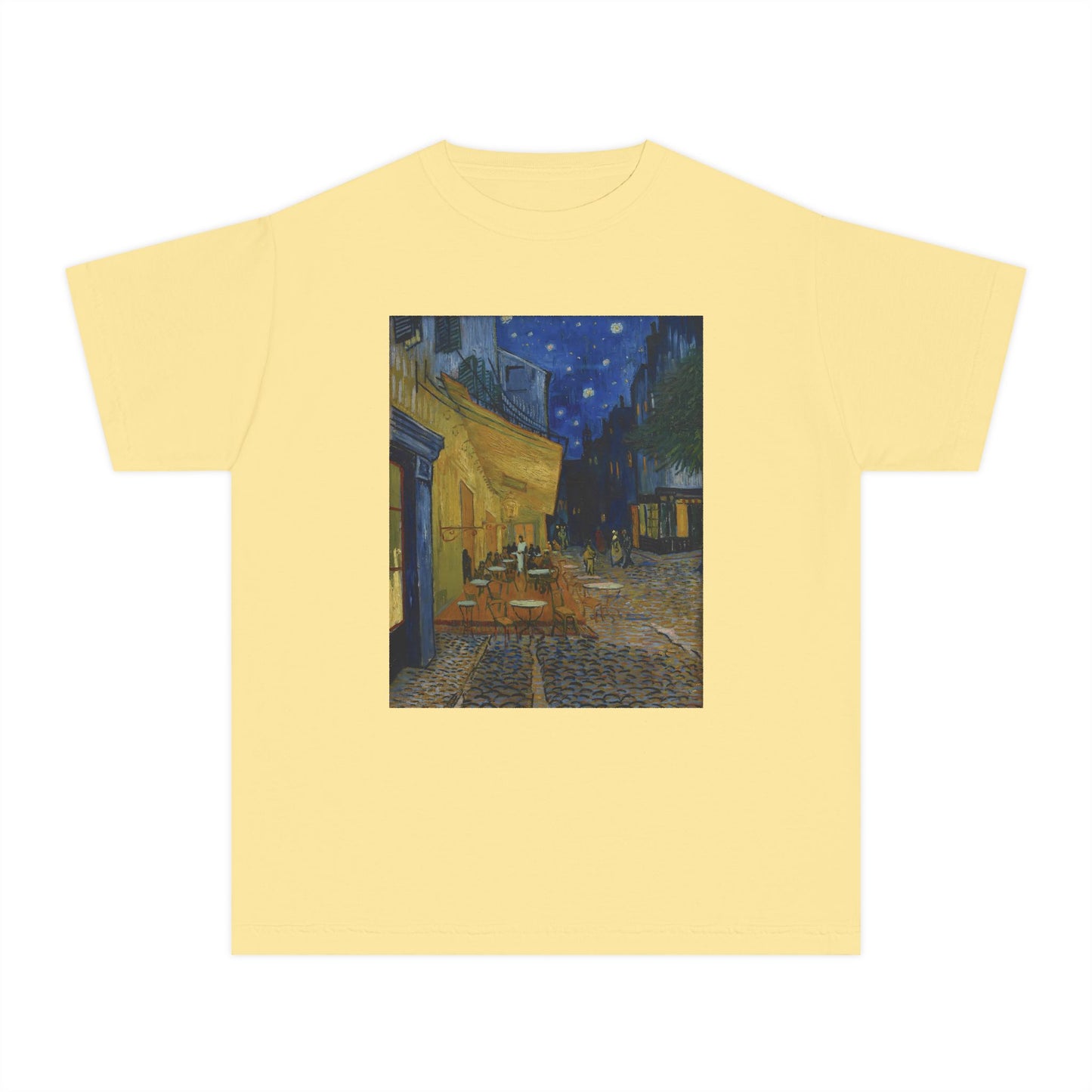 Cafe Terrace at Night Vincent Van Gogh Art Famous Painting Graphic Kids T-Shirt Comfort Colors 9018