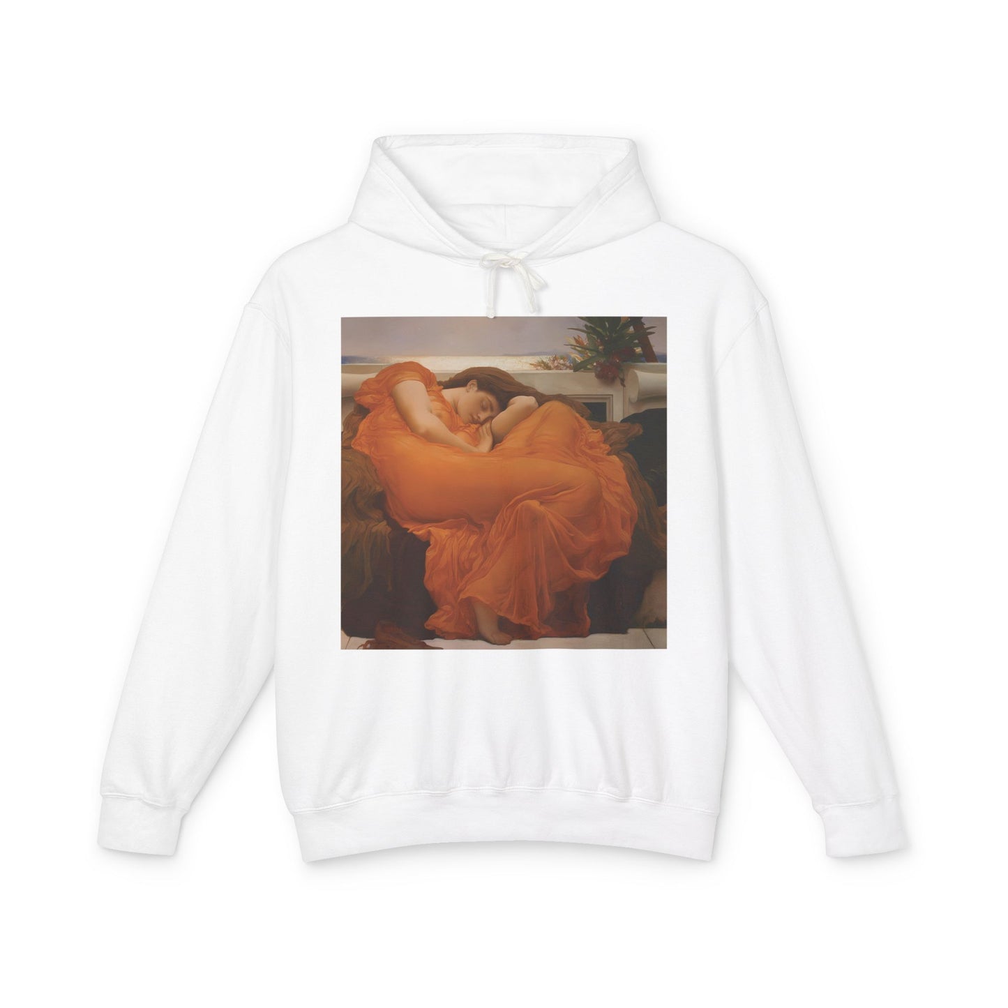 Flaming June Shirt Frederic Leighton Painting Art Graphic Unisex 100% Cotton Hoodie (Lightweight)