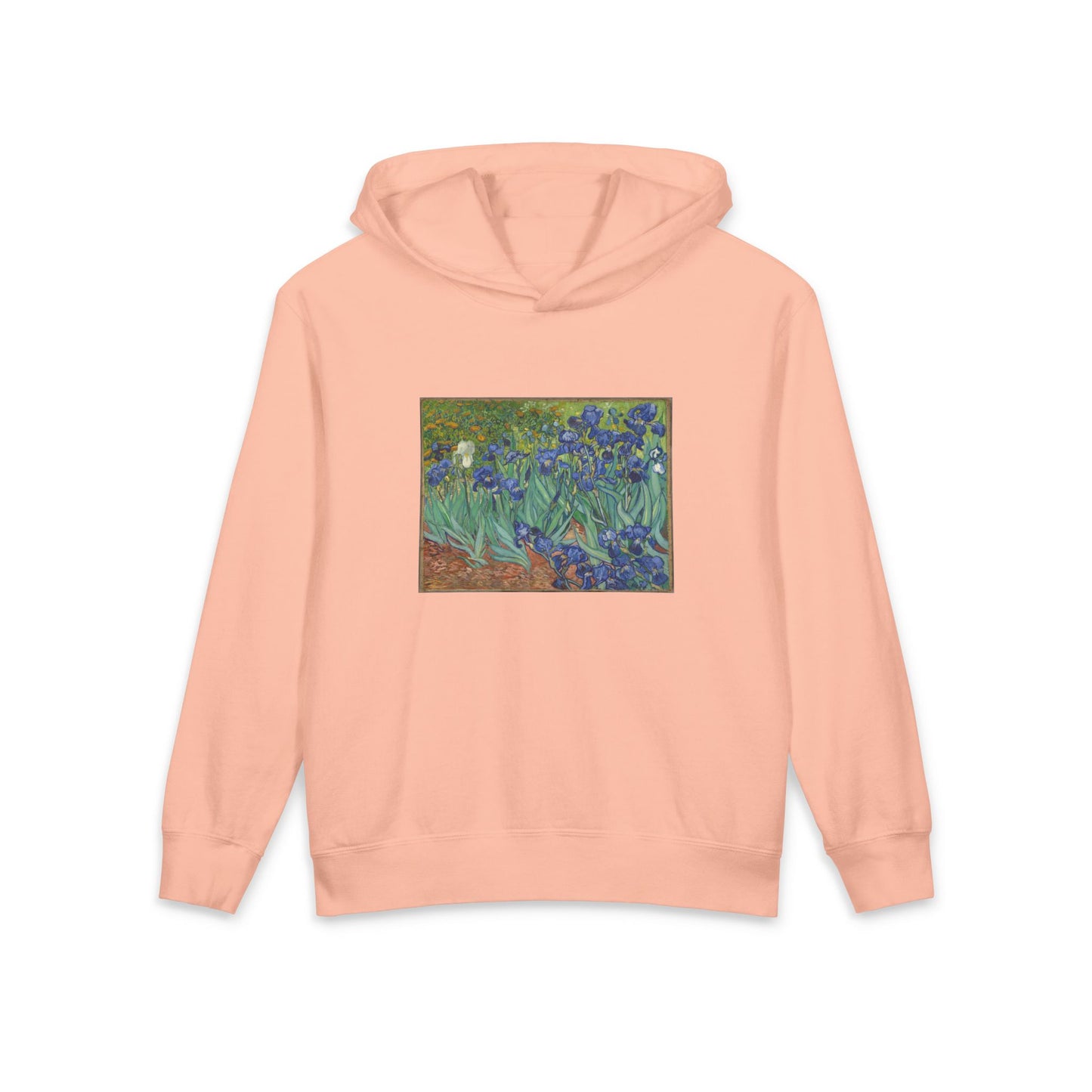 Irises Vincent Van Gogh Famous Painting Art Graphic Kids Hooded Sweatshirt Comfort Colors 1467Y Hoodie