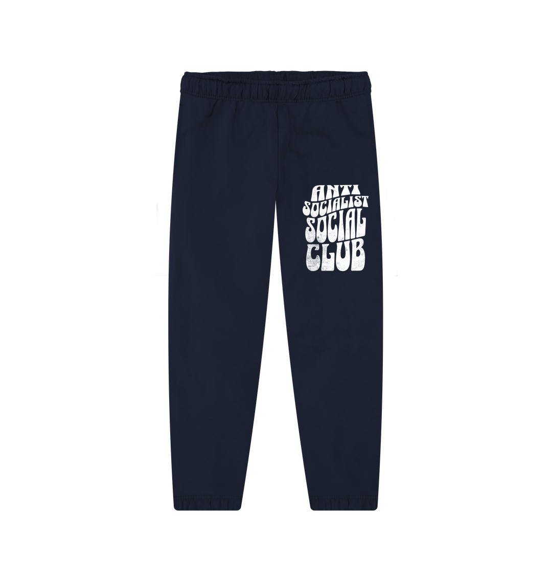 Navy Anti Socialist Social Club 100% Organic Cotton Sweatpants (Unisex)