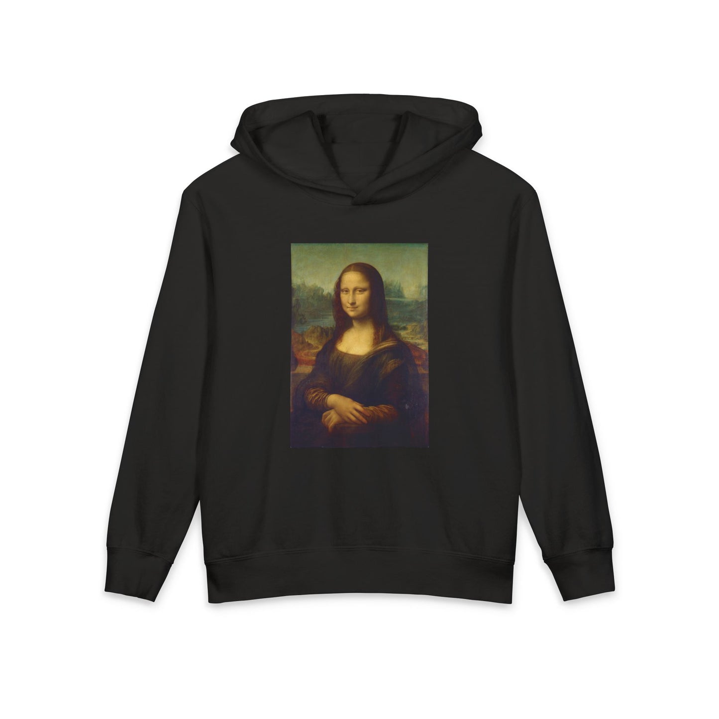 Mona Lisa Leonardo da Vinci Famous Painting Art Graphic Kids Hooded Sweatshirt Comfort Colors 1467Y Hoodie