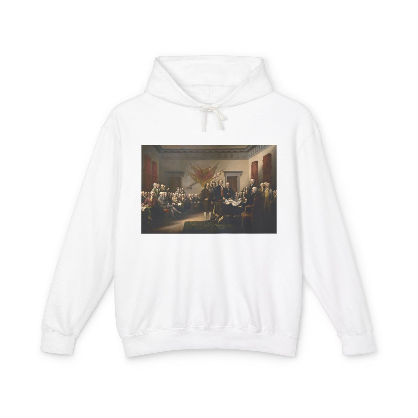 Declaration of Independence Painting John Trumbull 1776 Art Libertarian Graphic Unisex 100% Cotton Hoodie (Lightweight)