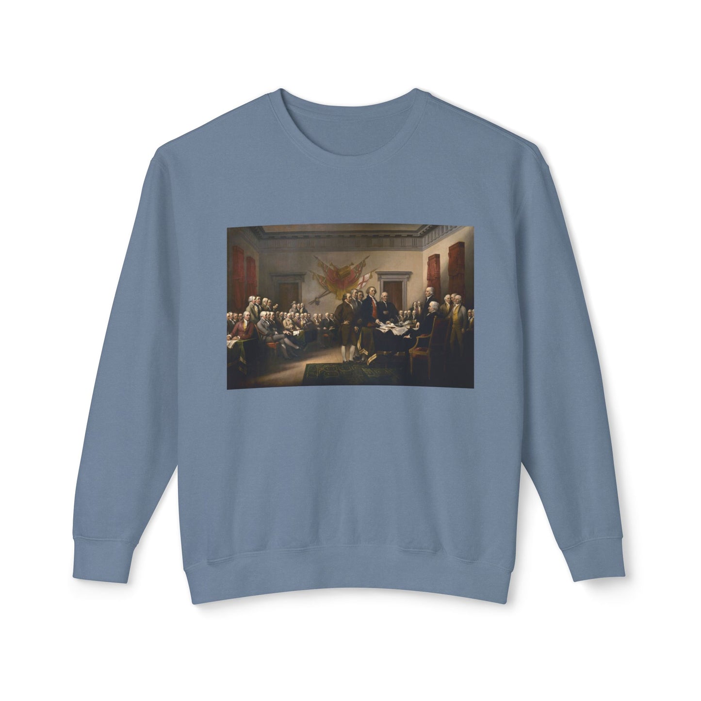 Declaration of Independence Painting John Trumbull 1776 Art Libertarian Graphic Unisex 100% Cotton Sweatshirt (Lightweight)