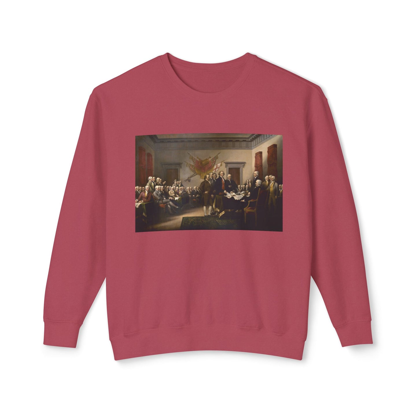 Declaration of Independence Painting John Trumbull 1776 Art Libertarian Graphic Unisex 100% Cotton Sweatshirt (Lightweight)