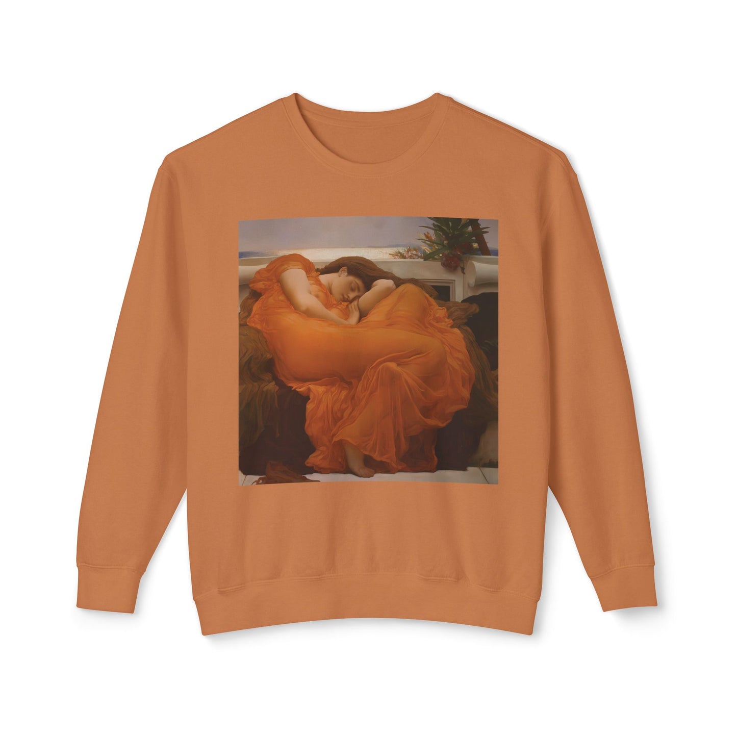 Flaming June Shirt Frederic Leighton Painting Art Graphic Unisex 100% Cotton Sweatshirt (Lightweight)