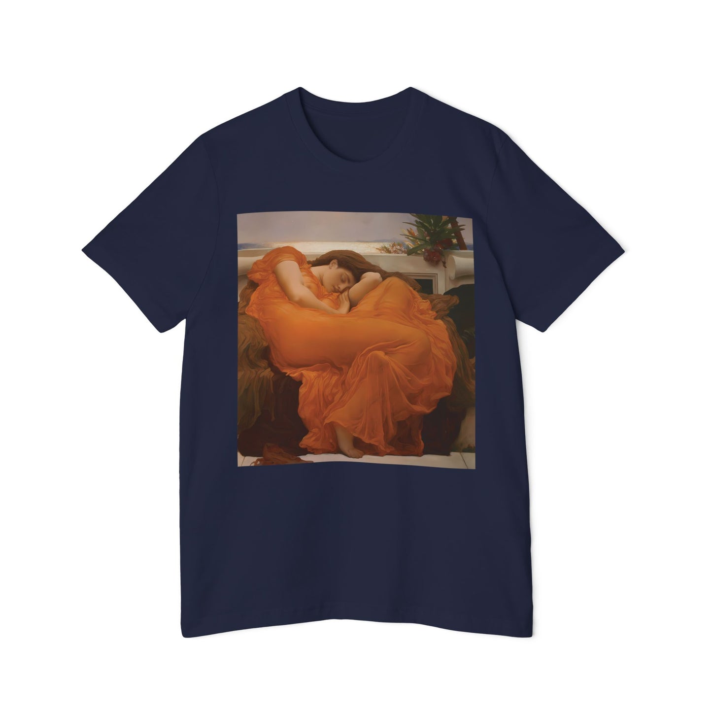 Flaming June Shirt Frederic Leighton Painting Art Graphic Unisex 100% Cotton Made in USA T-Shirt