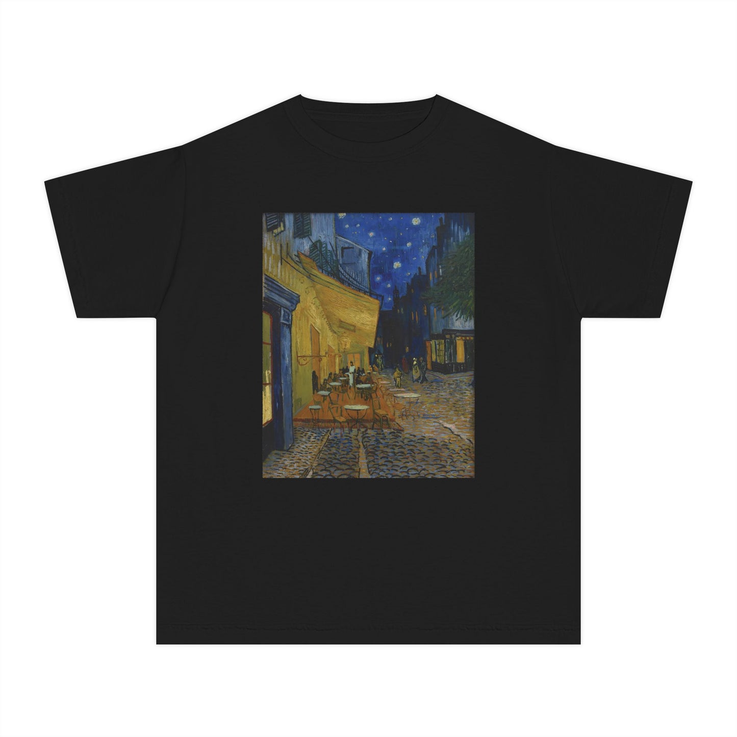 Cafe Terrace at Night Vincent Van Gogh Art Famous Painting Graphic Kids T-Shirt Comfort Colors 9018