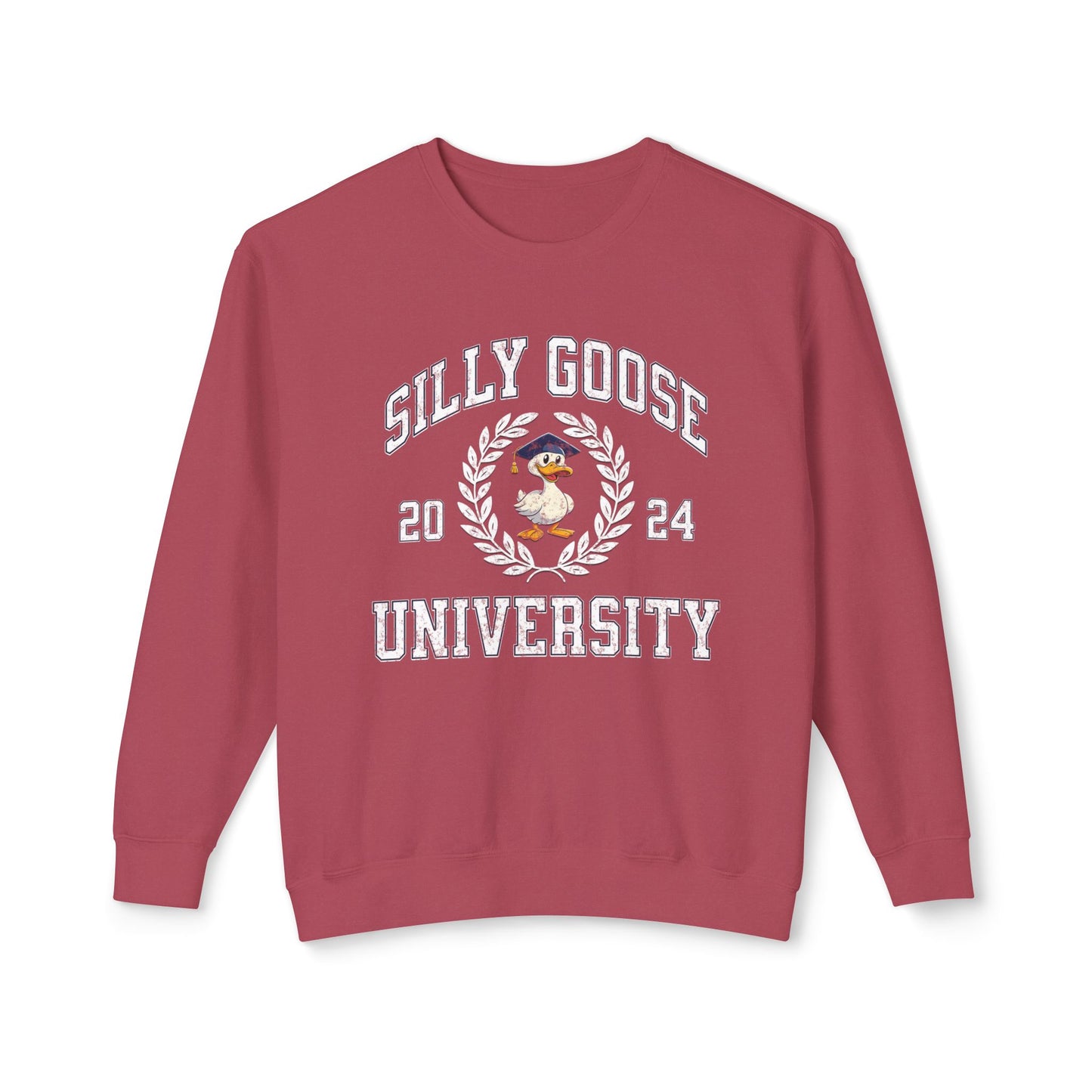 Silly Goose University Shirt Funny Meme Unisex 100% Cotton Sweatshirt (Lightweight)