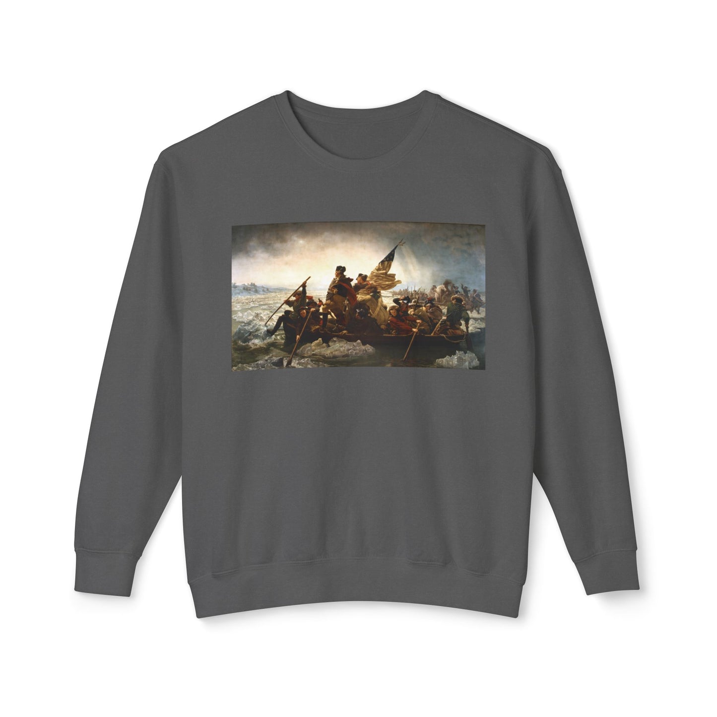 George Washington's Crossing of the Delaware River Emanuel Leutze Painting Graphic Unisex 100% Cotton Sweatshirt (Lightweight)