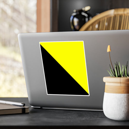 Ancap Flag Sticker Anarchocapitalist Black and Yellow Anarchist Libertarian Stickers (Vinyl)