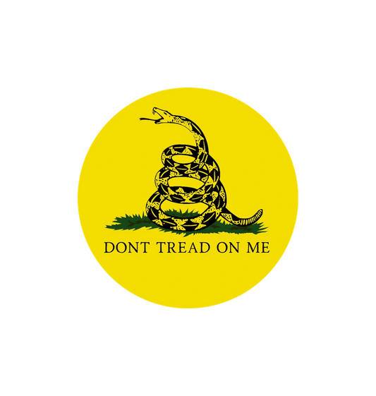 White Don't Tread On Me Gadsden Flag Stickers (no plastic!)