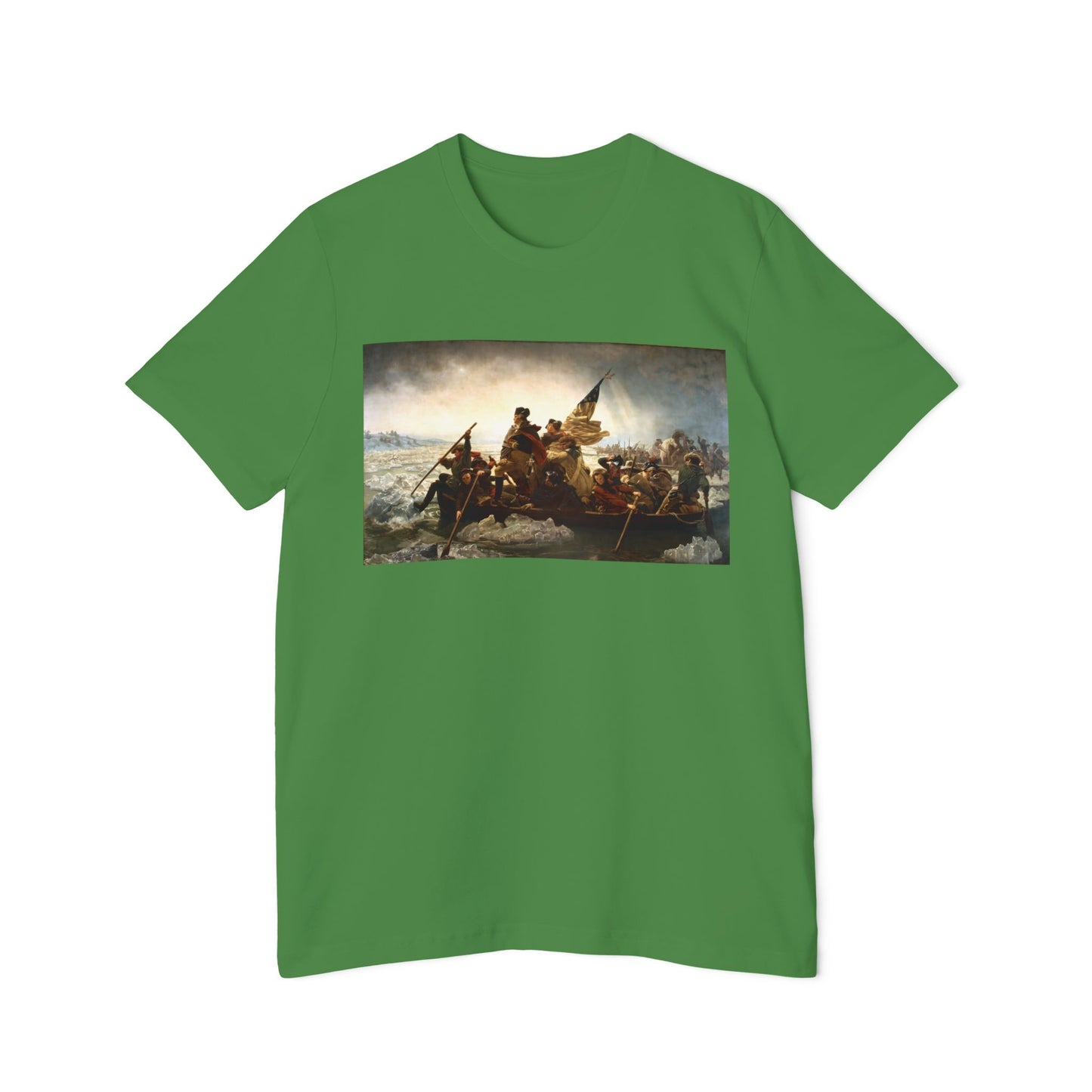 George Washington's Crossing of the Delaware River Emanuel Leutze Painting Graphic Unisex 100% Cotton Made in USA T-Shirt