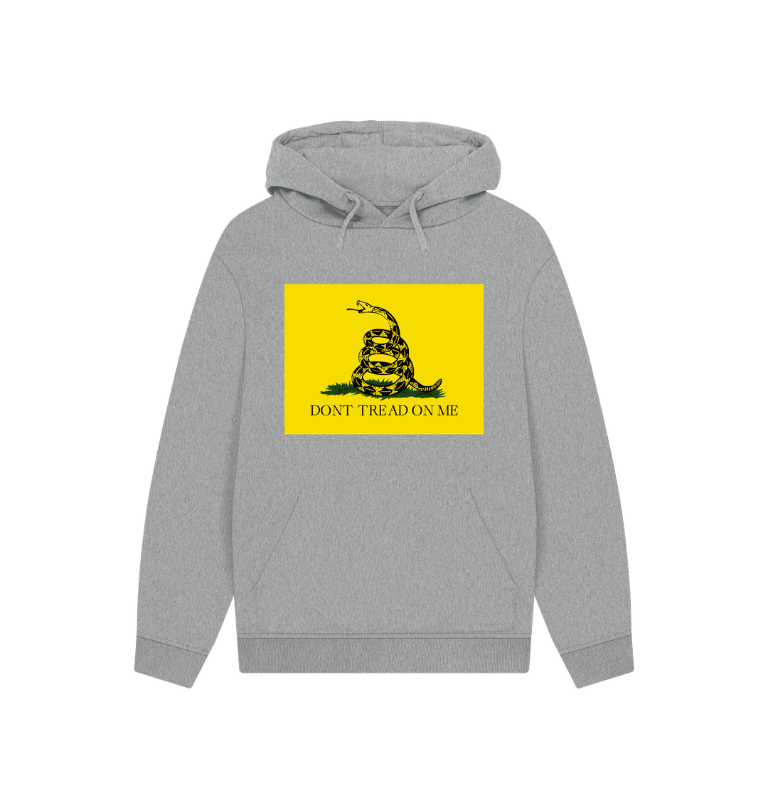 Athletic Grey Don't Tread On Me Gadsden Flag Graphic 100% Organic Cotton Hoodie (Unisex)